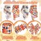 30 Yards Fall Thanksgiving Wired Edge Ribbon White Black Buffalo Plaids Ribbon Autumn Leaves Pumpkin Truck Craft Ribbon Rustic Vintage Farmhouse Wrapping Ribbon for Wreath Floral Bow, 4 Rolls.